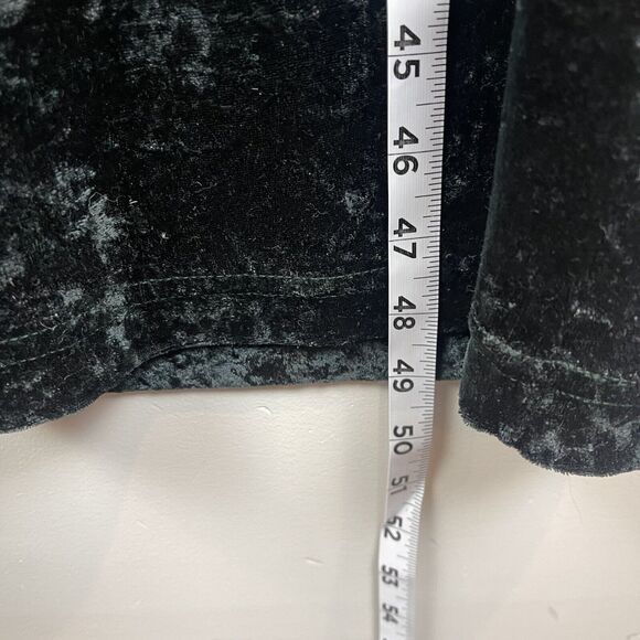 Vintage New Visions Womens Maxi Dress S Forrest Green Crushed Velvet Whimsygoth - Picture 8 of 8